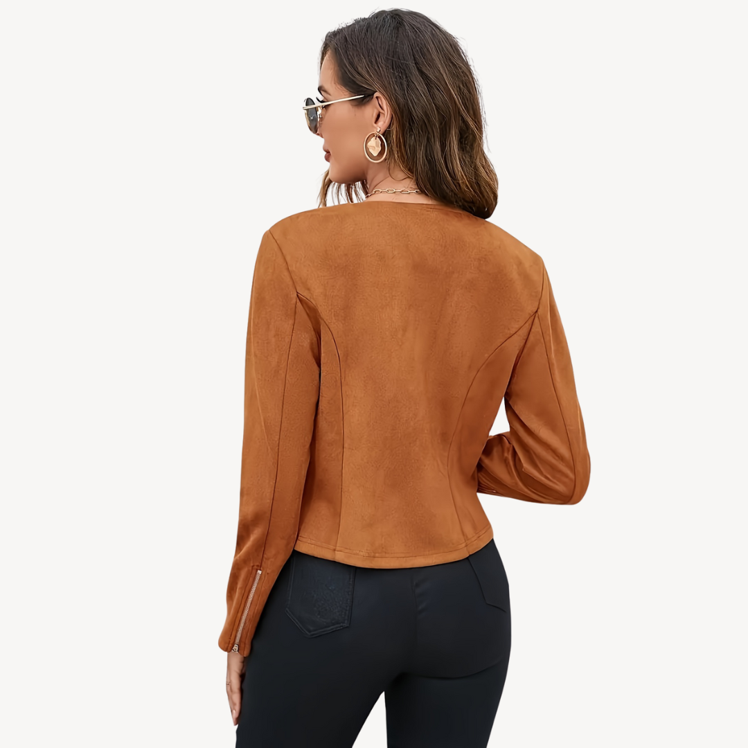 VogeLuxe | Solide Reißverschlussjacke für Damen 1