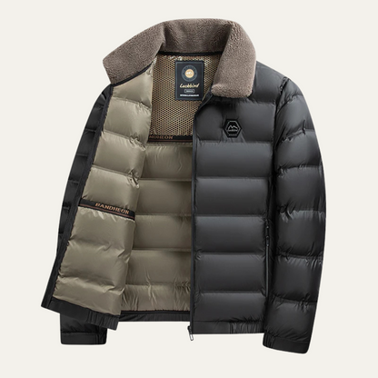 VogeLuxe | Steppjacke für Herren mit Kunstpelzkragen 0