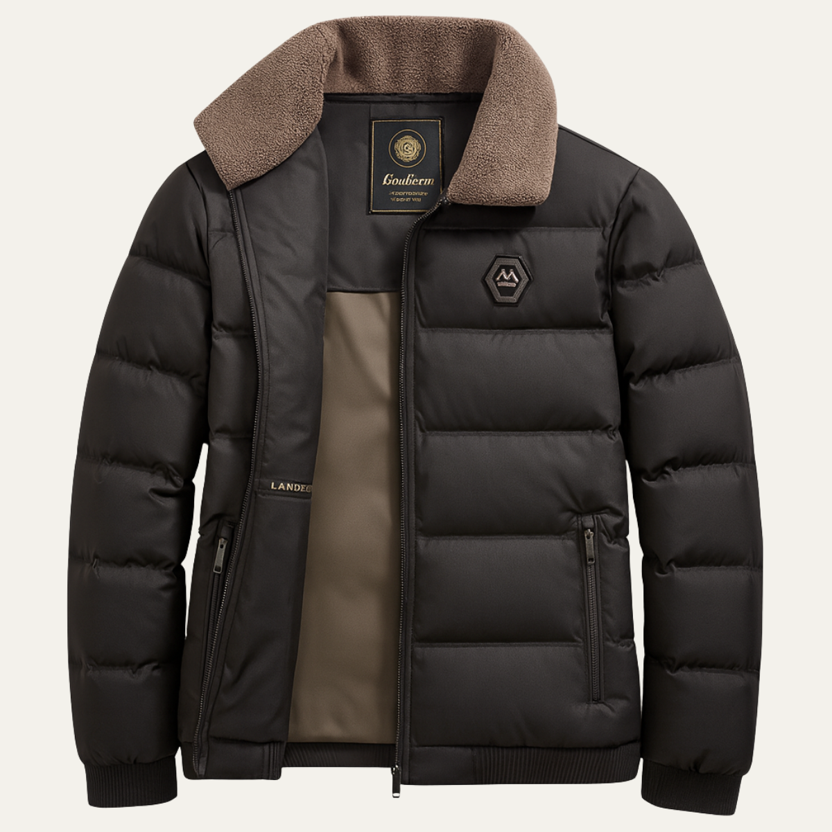 VogeLuxe | Steppjacke für Herren mit Kunstpelzkragen 1