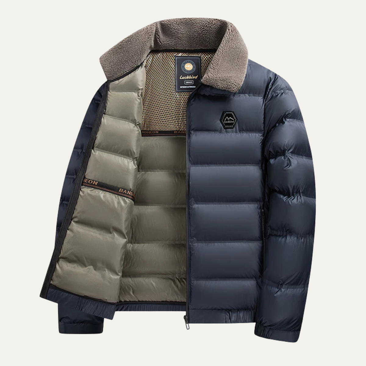 VogeLuxe | Steppjacke für Herren mit Kunstpelzkragen 4