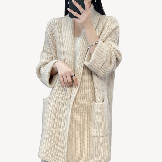 VogeLuxe | Strickpulloverjacke mit V-Ausschnitt für Damen 0