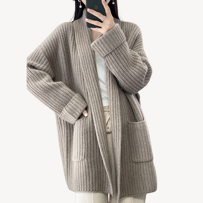 VogeLuxe | Strickpulloverjacke mit V-Ausschnitt für Damen 2
