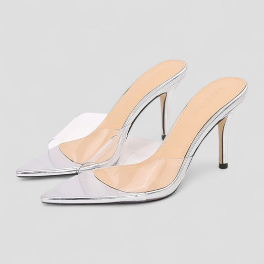 VogeLuxe | Transparente Stiletto-Pantoletten für Damen 0