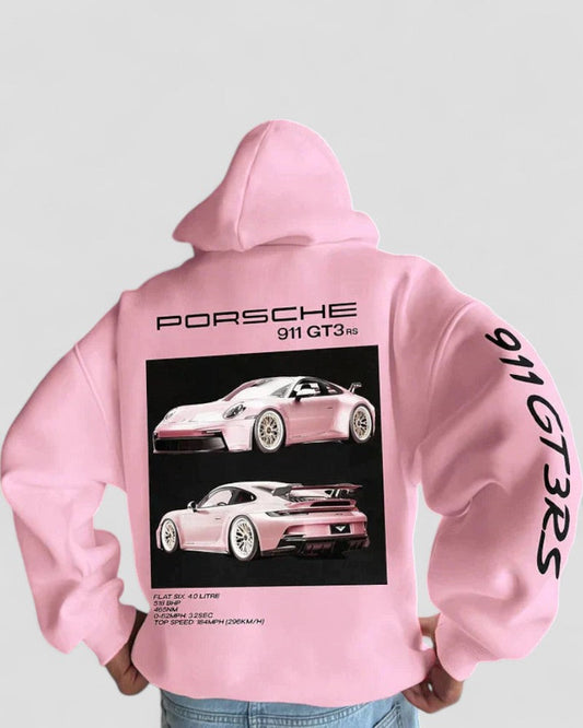 VogeLuxe | Übergroßer Unisex-Hoodie mit Renngrafik 0