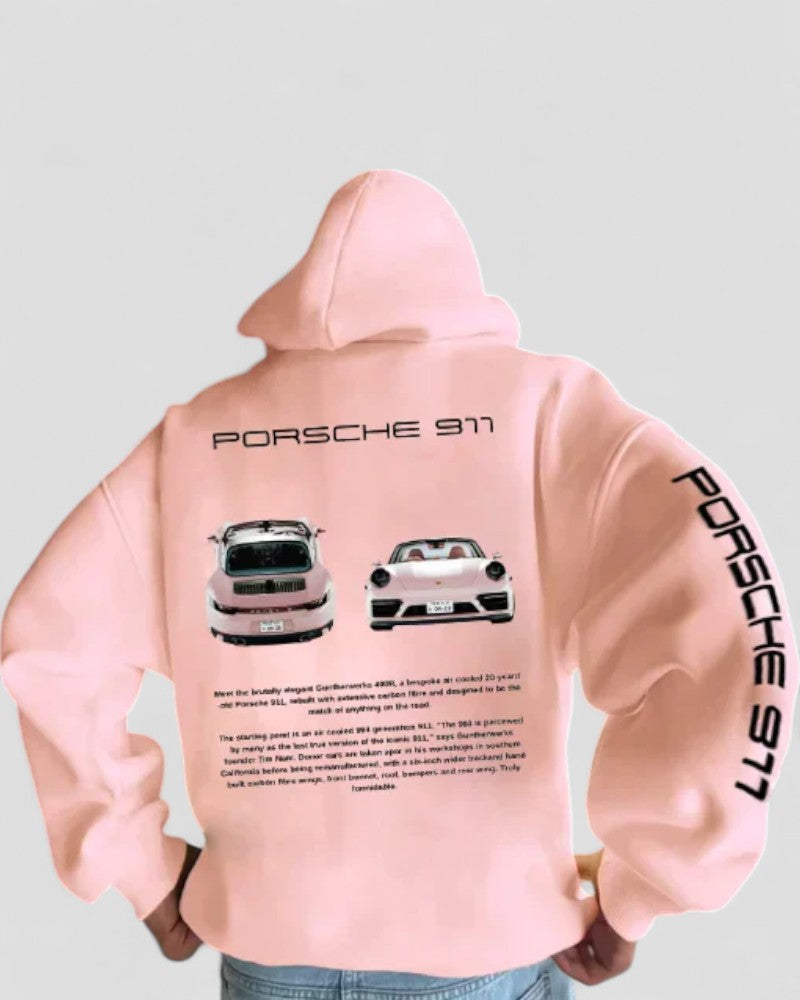VogeLuxe | Übergroßer Unisex-Hoodie mit Renngrafik 1