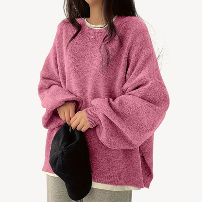 VogeLuxe | Übergroßer, lässiger Pullover mit O-Ausschnitt für Damen 5