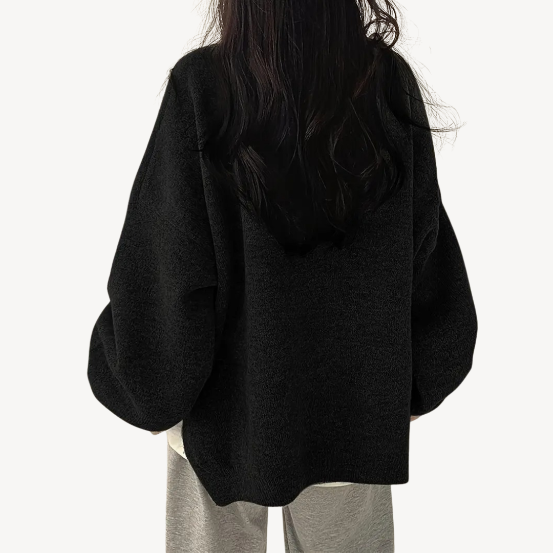VogeLuxe | Übergroßer, lässiger Pullover mit O-Ausschnitt für Damen 6