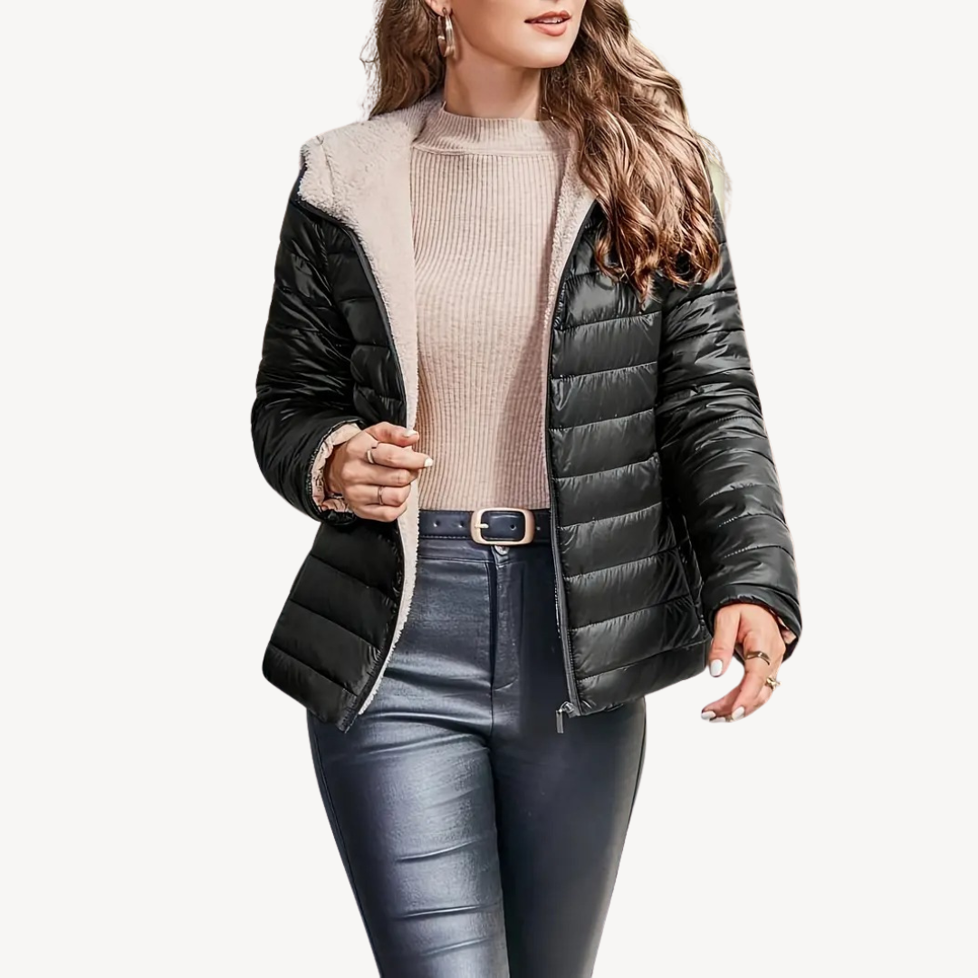 VogeLuxe | Ultraleichte Pufferjacke mit Kapuze für Damen 1