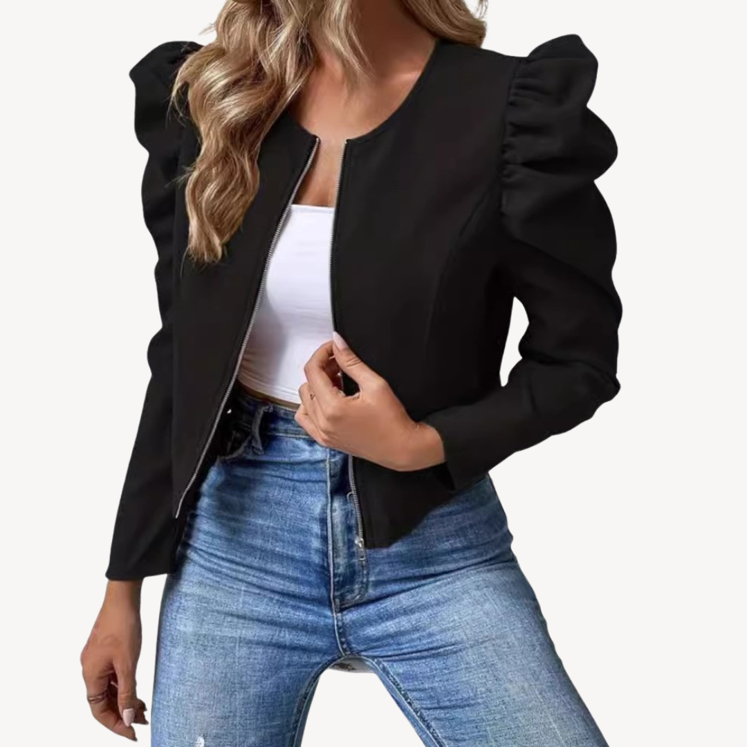 VogeLuxe | Vielseitige Jacke mit Puffärmeln für Damen 0