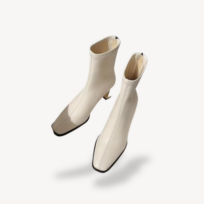 VogeLuxe | Vintage-Stiefeletten mit quadratischer Zehenpartie für Damen 5