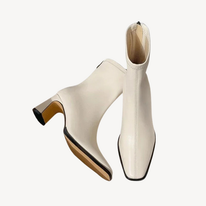 VogeLuxe | Vintage-Stiefeletten mit quadratischer Zehenpartie für Damen 6