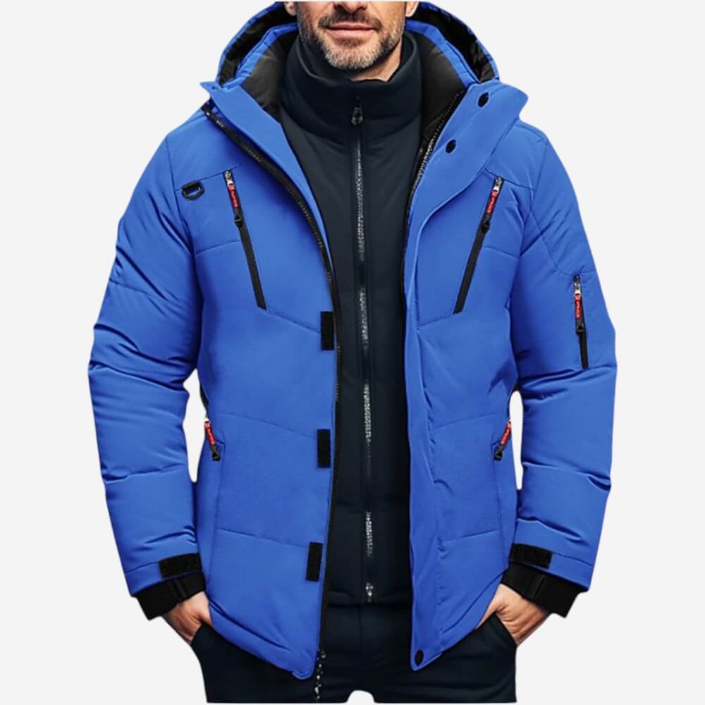 VogeLuxe | Warme Herren-Winter-Steppjacke mit Kapuze 0