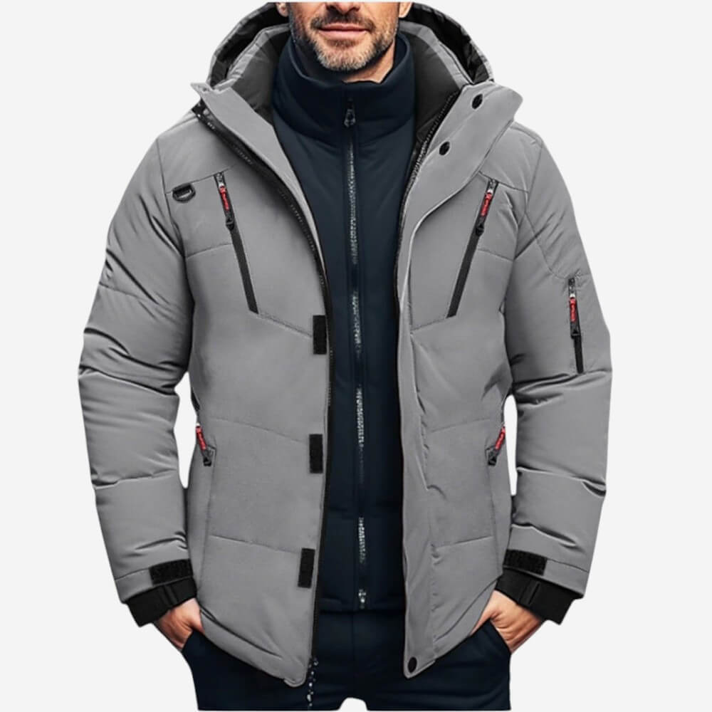 VogeLuxe | Warme Herren-Winter-Steppjacke mit Kapuze 1