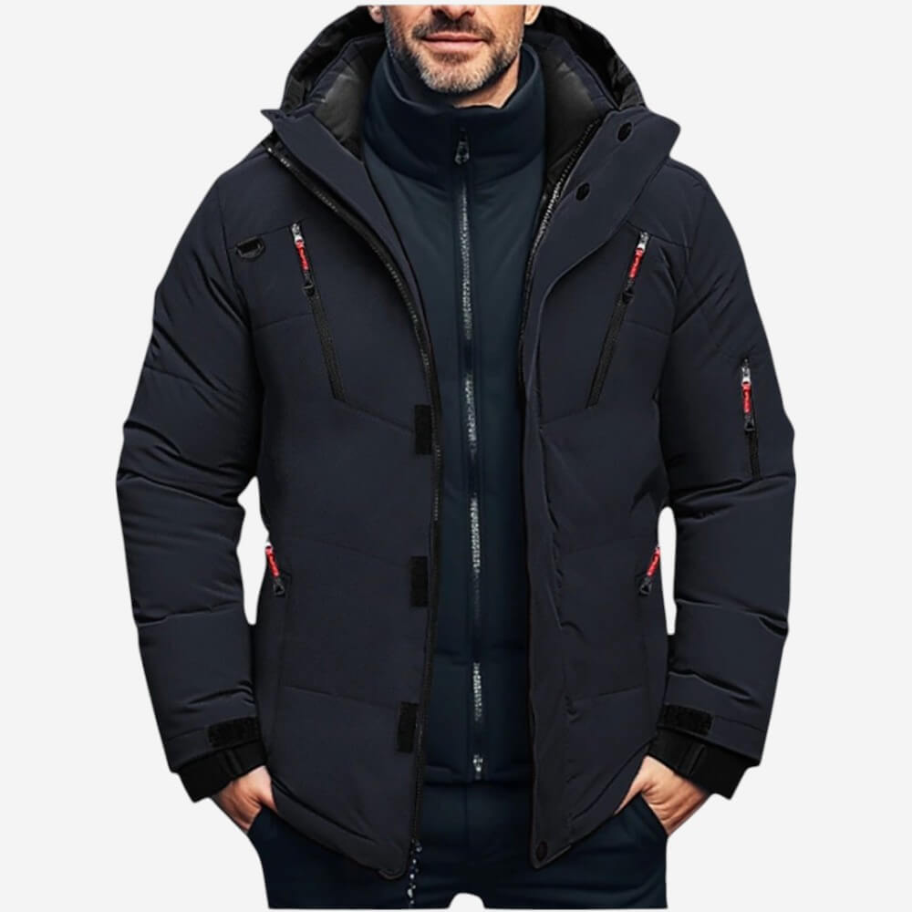 VogeLuxe | Warme Herren-Winter-Steppjacke mit Kapuze 2