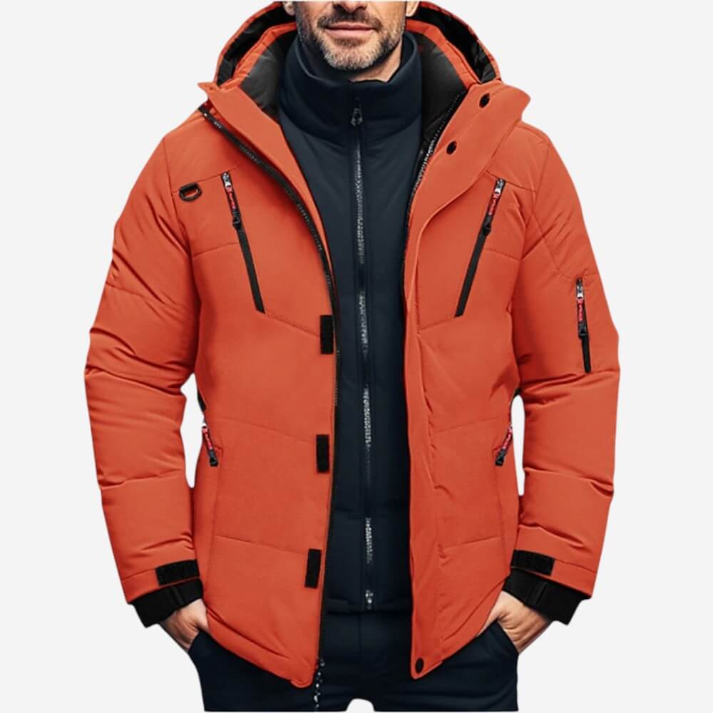 VogeLuxe | Warme Herren-Winter-Steppjacke mit Kapuze 3