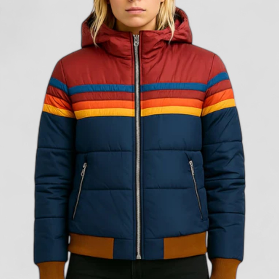 VogeLuxe | Wasserdichte Pufferjacke mit Kapuze für Damen 1