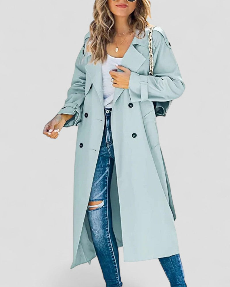 VogeLuxe | Zweireihiger Trenchcoat für Damen 1