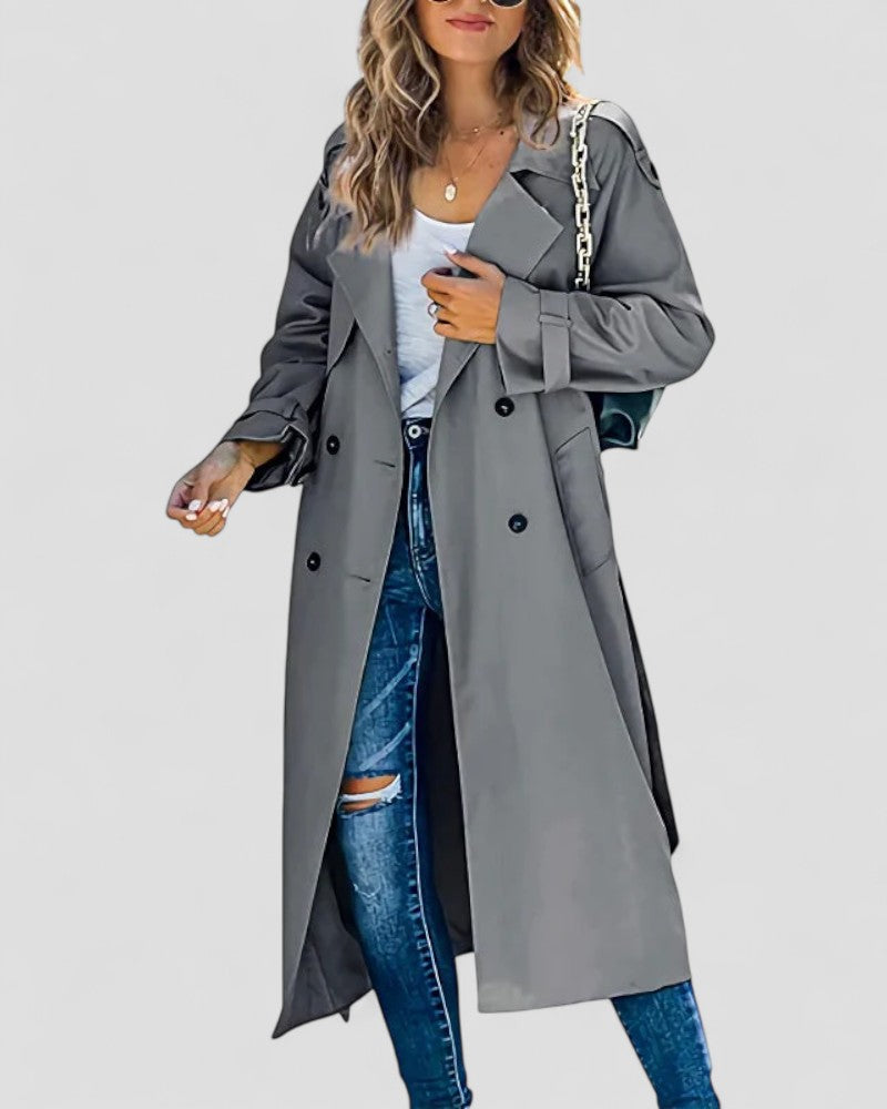 VogeLuxe | Zweireihiger Trenchcoat für Damen 2