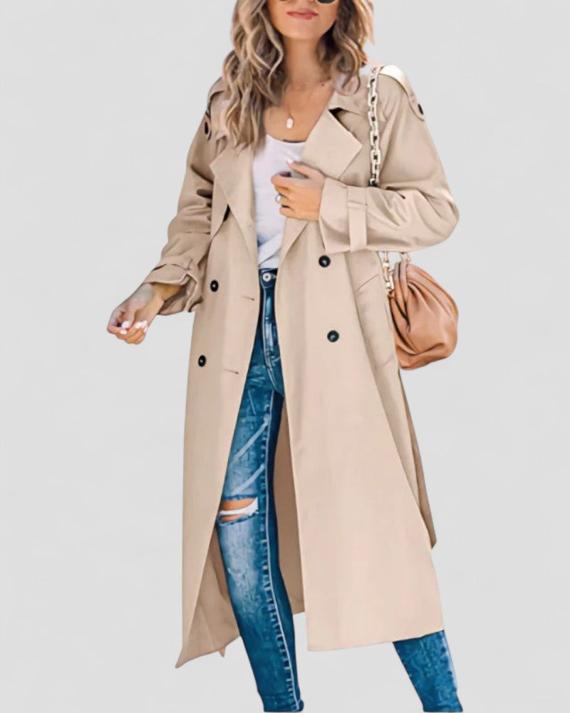 VogeLuxe | Zweireihiger Trenchcoat für Damen 3