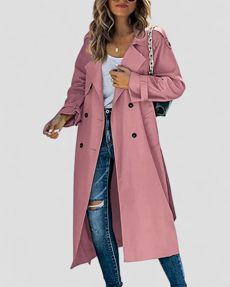 VogeLuxe | Zweireihiger Trenchcoat für Damen 4