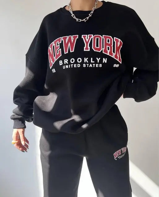 Zweiteiliges Set Übergröße New York Stil