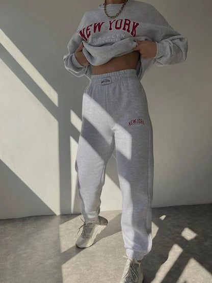 Zweiteiliges Set Übergröße New York Stil