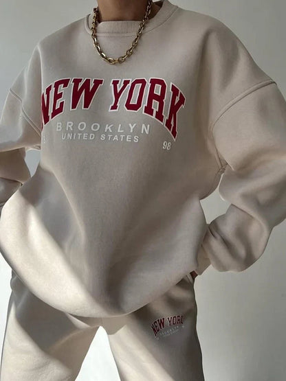 Zweiteiliges Set Übergröße New York Stil