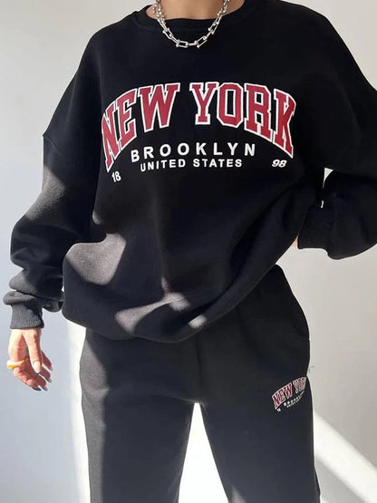 Zweiteiliges Set Übergröße New York Stil