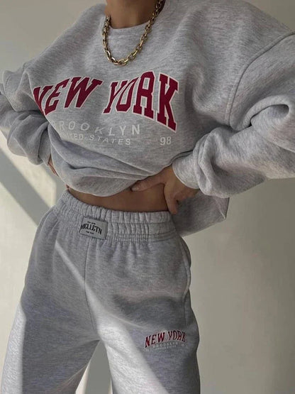 Zweiteiliges Set Übergröße New York Stil