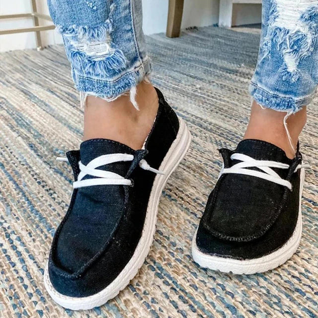 Damen Schnürschuhe Retro Chic Braun