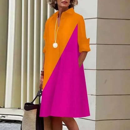 Elegantes Damenkleid Baumwolle Modern