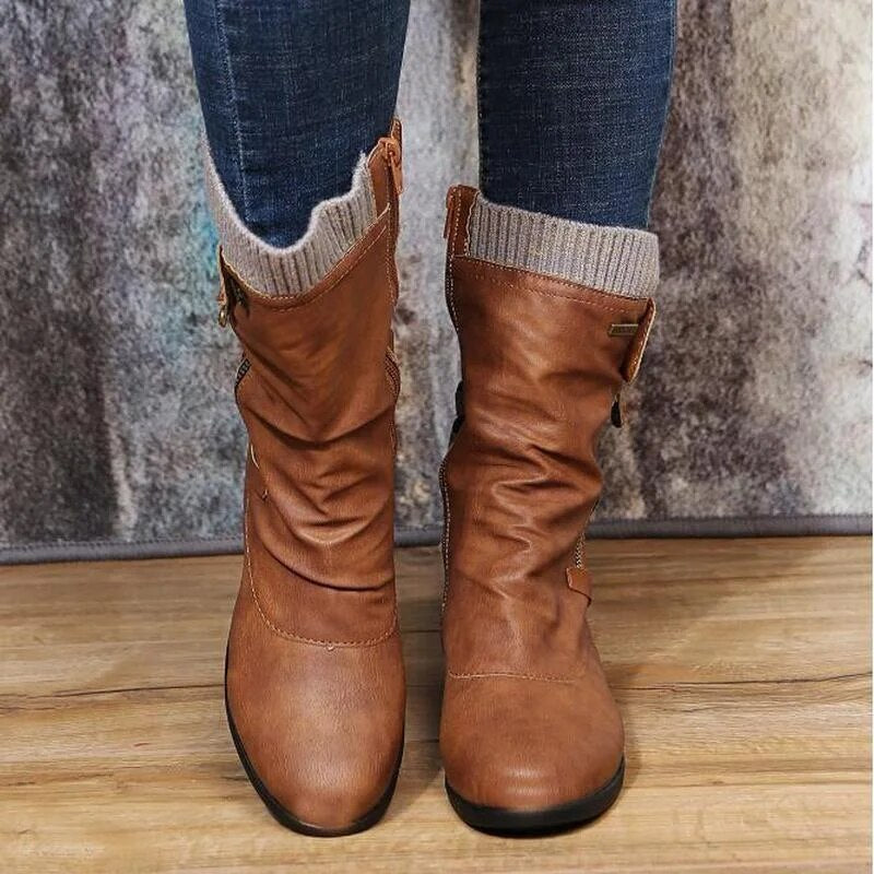 Weiche Damen Winterstiefel Komfortabel Warm