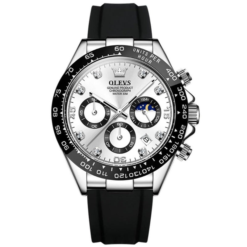 Herren Armbanduhr Edelstahl Elegante Analog