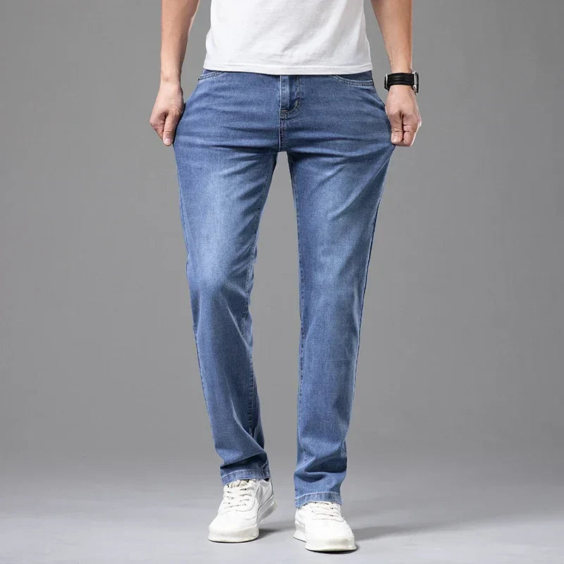 Herren Jeans Baumwolle Bequem Elegant