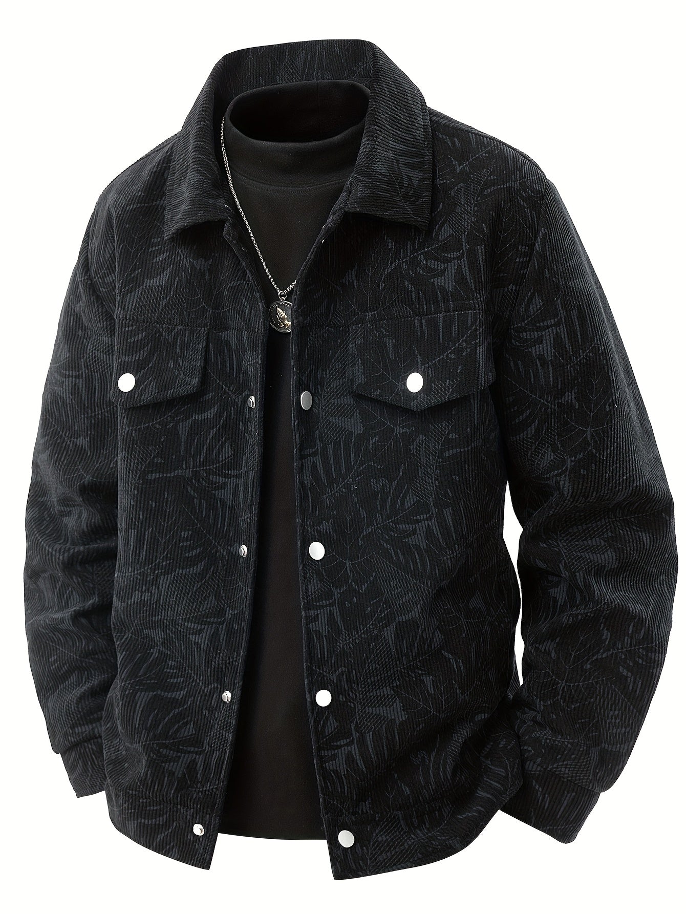 Herren Cordjacke Lässig Beige Modern