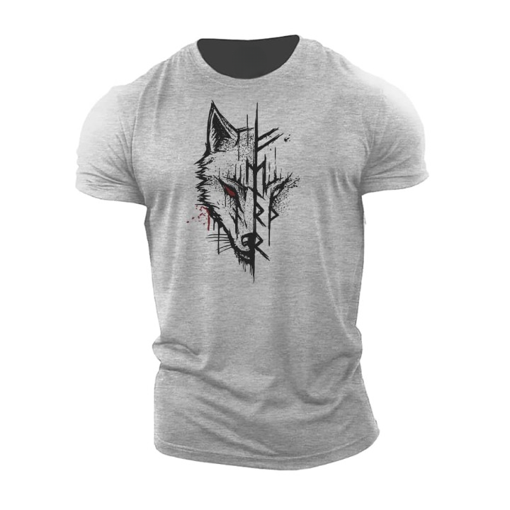 Herren T-Shirt Kurzarm Nordisch Modern