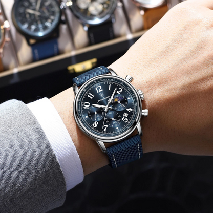 Herrenuhr Lederarmband Elegante Quarz