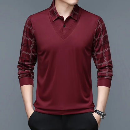 Herren Poloshirt Langarm Klassisch Elegант - BerlinGlamour