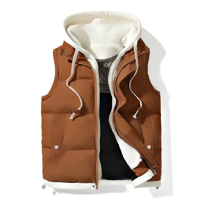 Herren Steppweste Softshell Wasserabweisend Mit Kapuze - BerlinGlamour