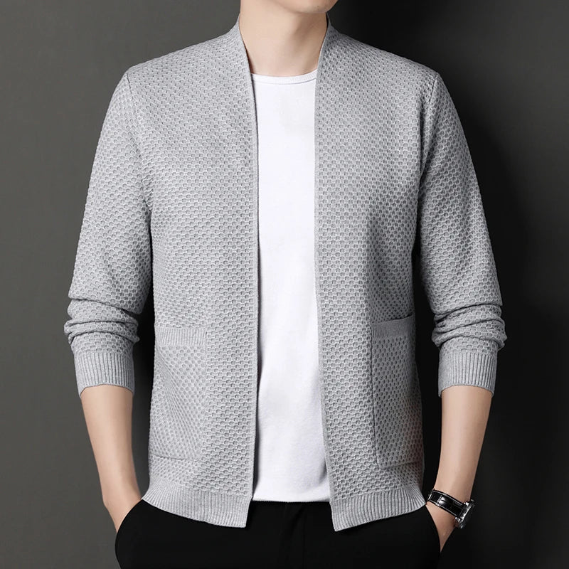 Herren Blazer Slim Fit Jacquard Muster Modern