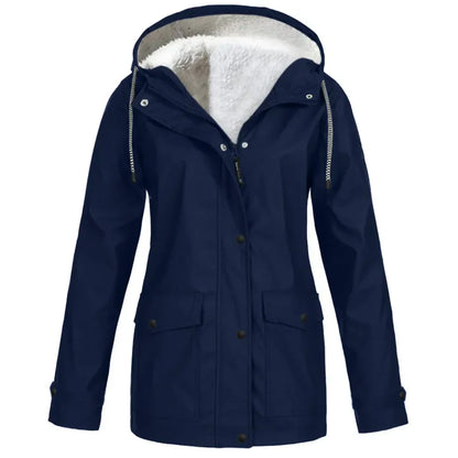Winddichte Outdoor-Jacke Wasserdicht mit Fleece-Futter