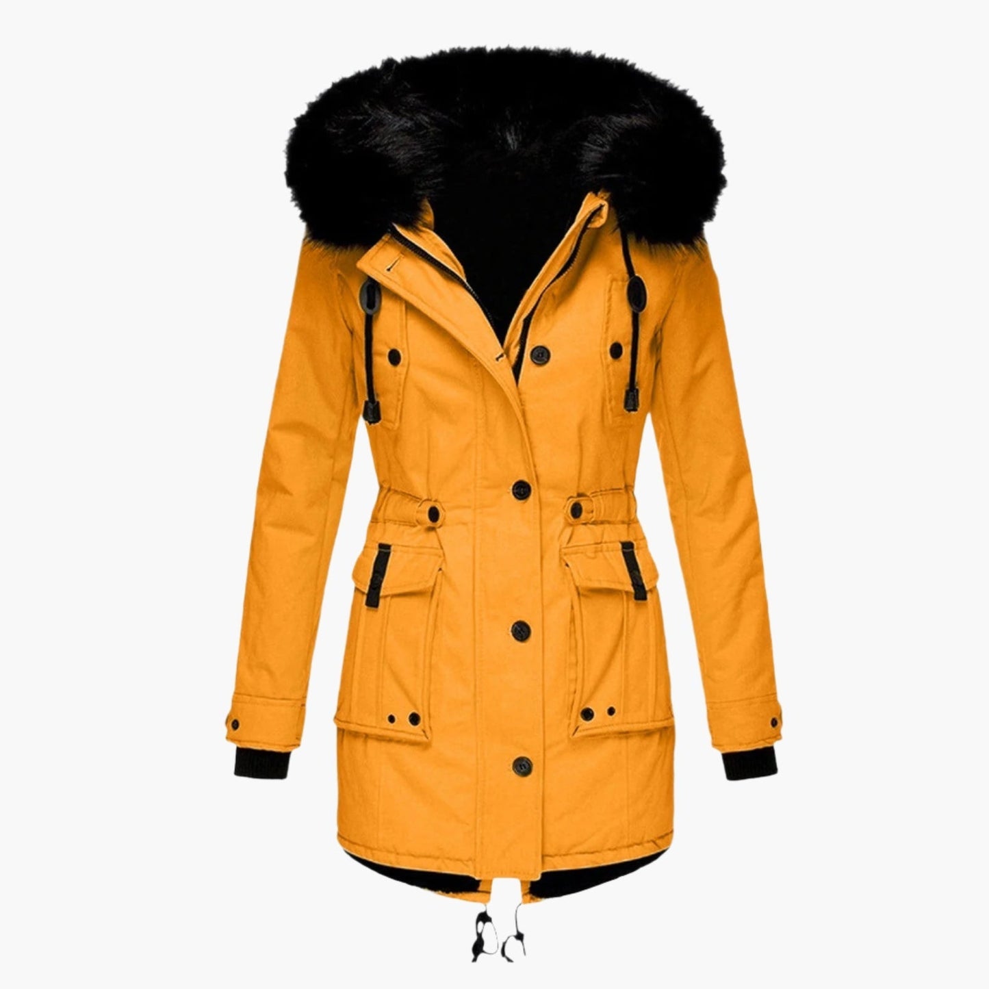 Damen Winterjacke Lang Warm Kapuzenjacke Casual - BerlinGlamour