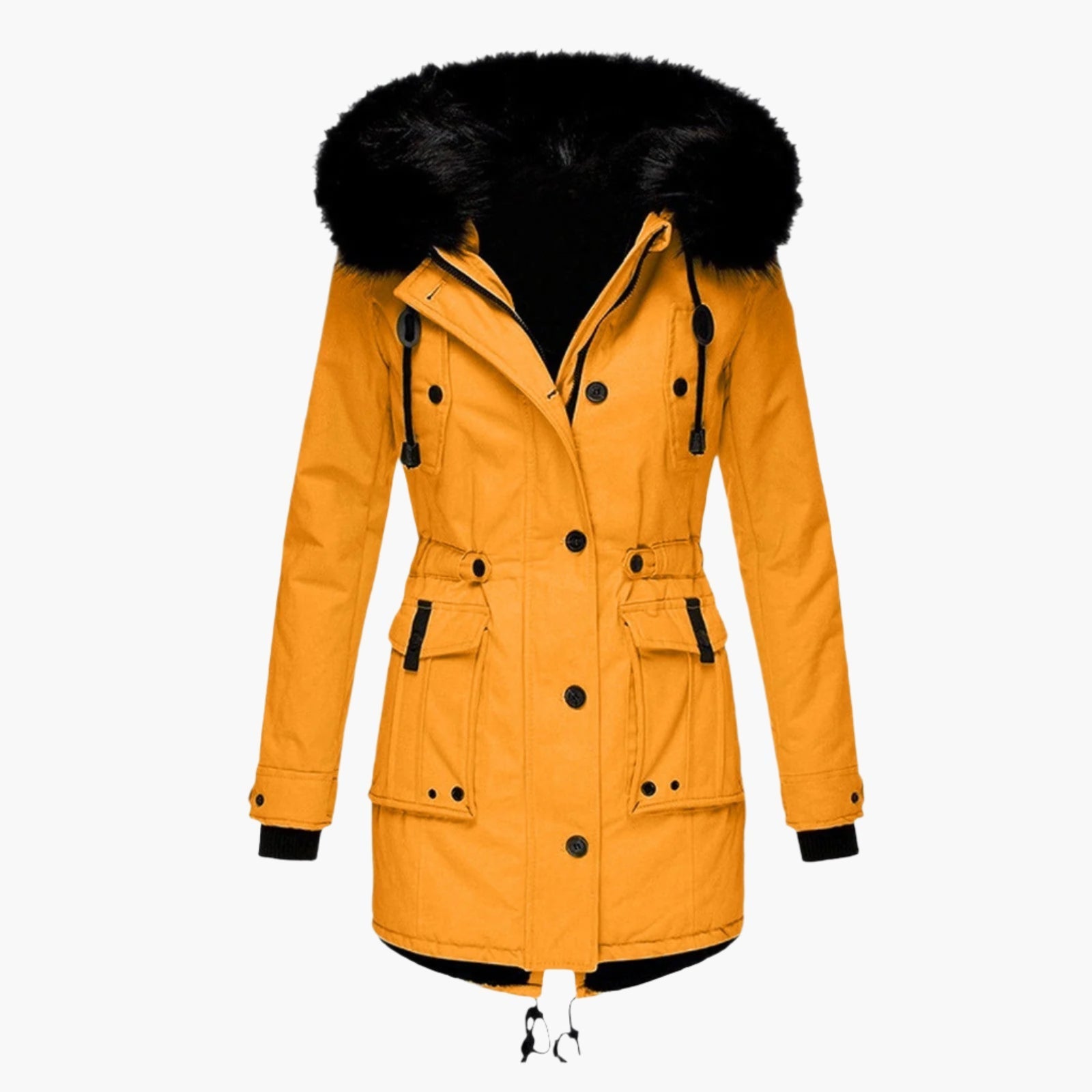 Damen Winterjacke Lang Warm Kapuzenjacke Casual - BerlinGlamour