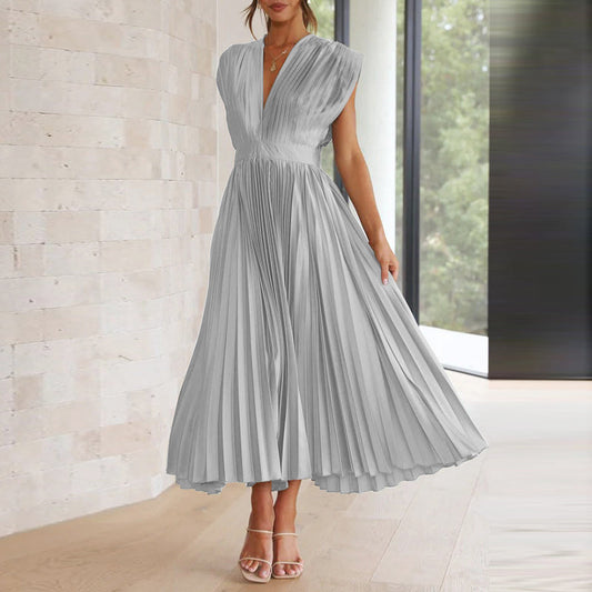 Kleid mit V-Ausschnitt Elegantes Abendkleid - BerlinGlamour