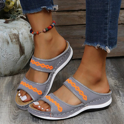 Grau orthopädische sommerschuhe