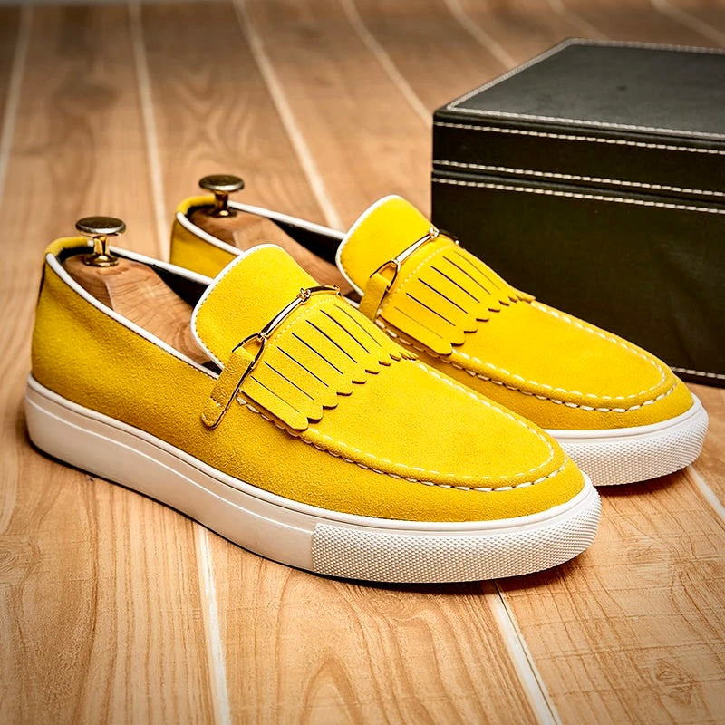 Herren Loafer Schuhe Wildleder Braun Elegent - BerlinGlamour