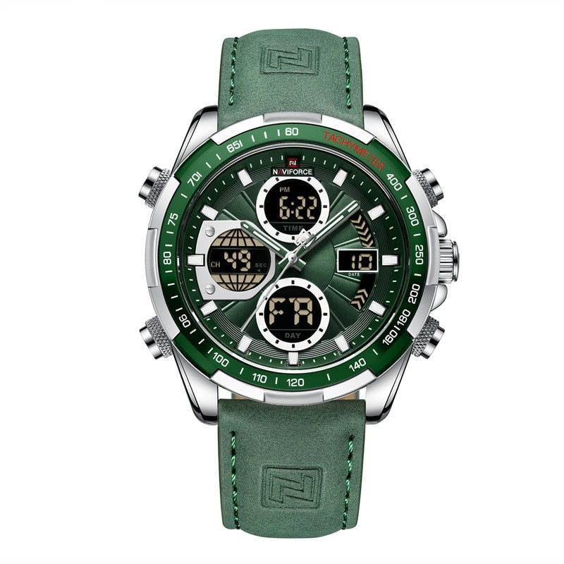 Herren Armbanduhr Edelstahl Marine Chrono