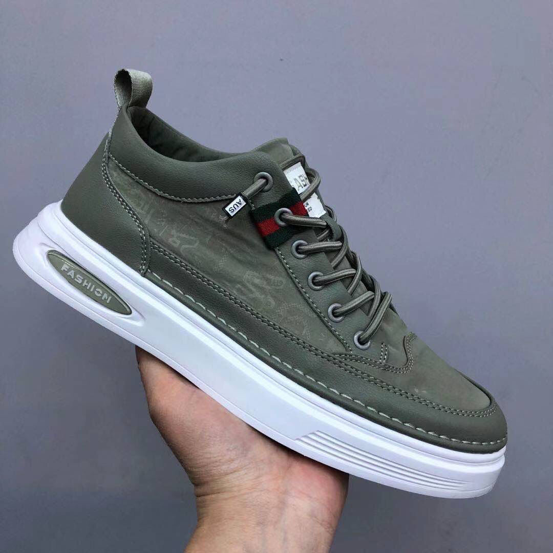 Walking Schuhe - Herren Slip-On Everyday Sneaker Schuhe-Grün-39-Chaps Herrenmode