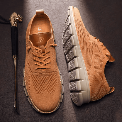 Wanderschuhe | Slip-On | Ergonomisch | Mesh-Sneaker | Herrenschuhe-Braun-40-Chaps Herrenmode