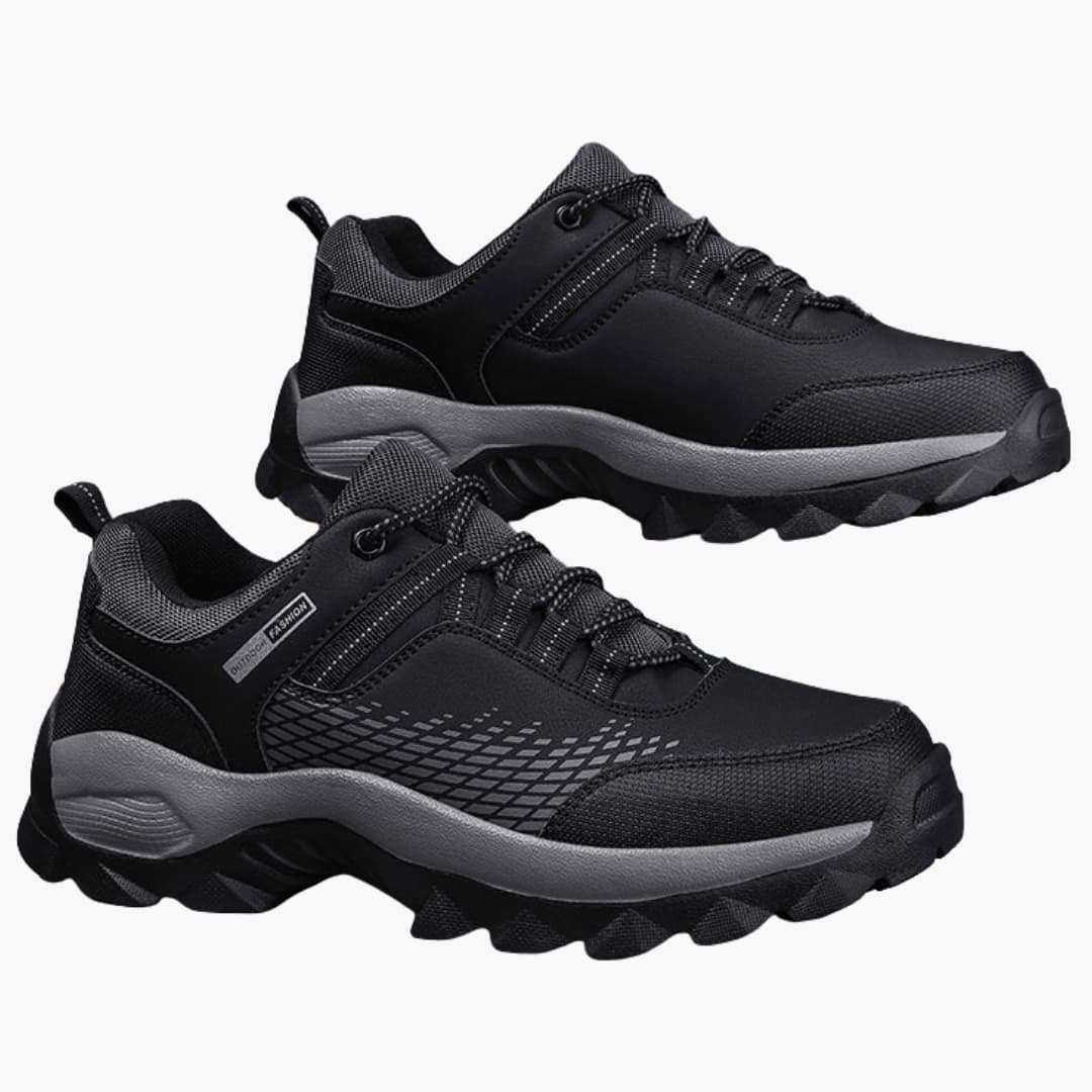 Wanderschuhe für Herren mit Schnürverschluss und strukturierter Außensohle 1